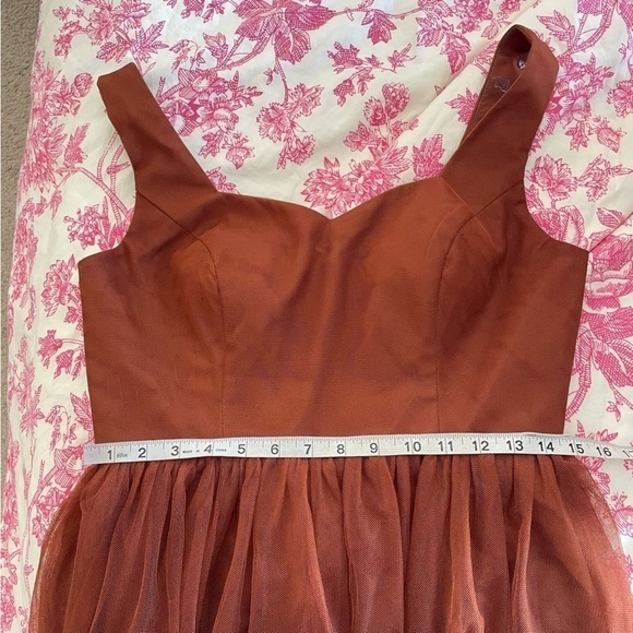 Revelry Madeline Rust Tulle Maxi Dress - Picture 12 of 12